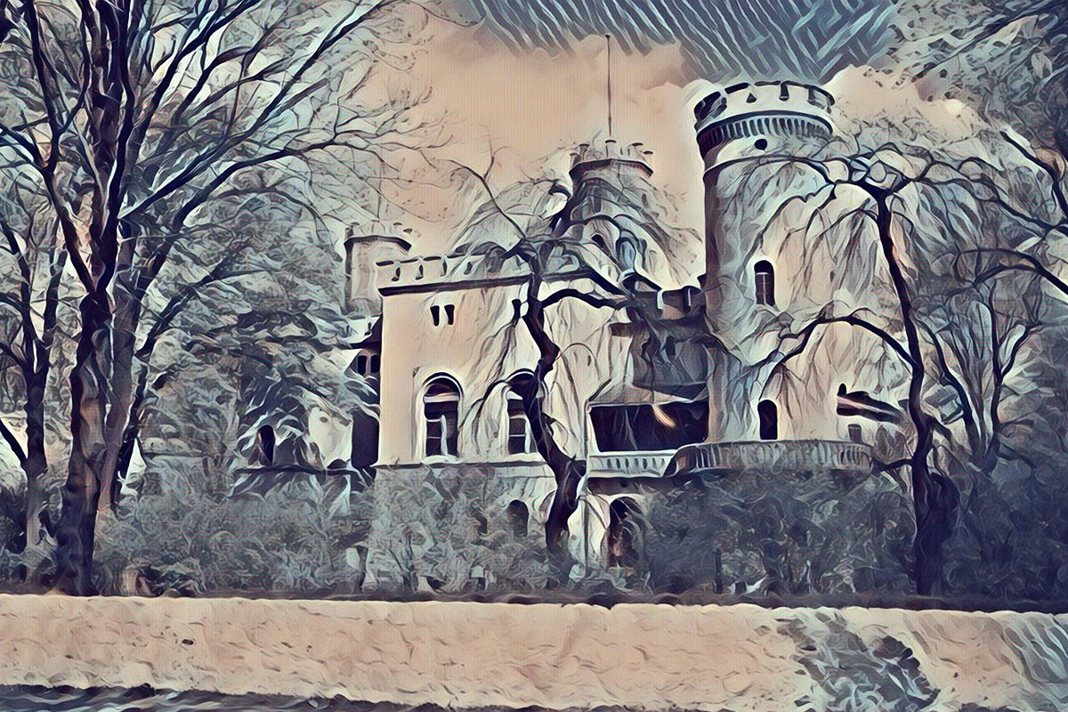 Stary zamek (pałac) w Świerklańcu: koloryzacja zdjęć archiwalnych &#8211; film